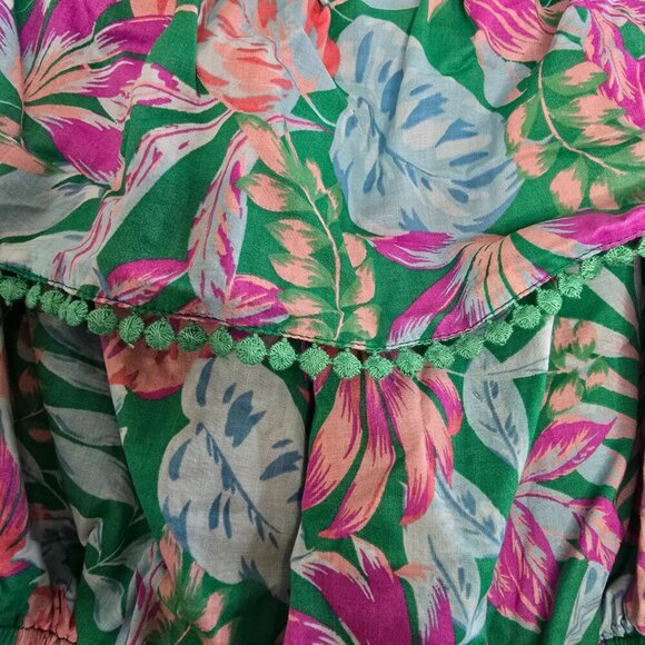 Terra & Sky Off The Shoulder Dress - Tropical Summer Orchid Bloom - Picture 7 of 9